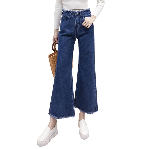 new fashion ladies wide leg jeans high waist casual summer jeans pockets korean streetwear, Blue
new fashion ladies wide leg jeans high waist casual summer jeans pockets korean streetwear, Blue