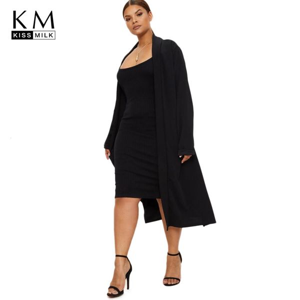 kissmilk plus size woman clothes solid color open crepe maxi duster jacket, Black;brown
kissmilk plus size woman clothes solid color open crepe maxi duster jacket, Black;brown