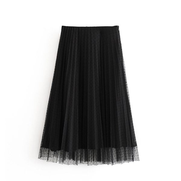 2019 women fashion dot pattern pleated mesh midi skirt ladies side zipper vestidos elegant casual chic skirt qun467, Black
2019 women fashion dot pattern pleated mesh midi skirt ladies side zipper vestidos elegant casual chic skirt qun467, Black