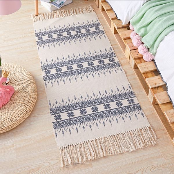 nordic cotton linen bedside carpet geometric woven mat bathroom living room carpets hand made rug bohemia printing mat
nordic cotton linen bedside carpet geometric woven mat bathroom living room carpets hand made rug bohemia printing mat