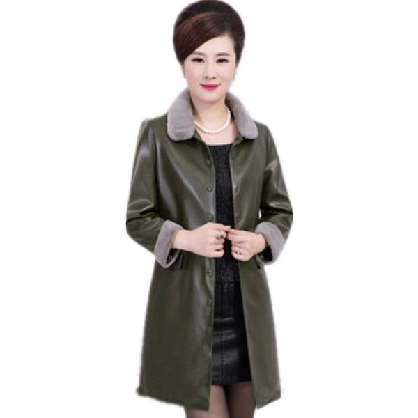 middle-aged women leather jacket windbreaker plus velvet jacket autumn winter thick medium long leather coats plus size 5xl 321, Black
middle-aged women leather jacket windbreaker plus velvet jacket autumn winter thick medium long leather coats plus size 5xl 321, Black