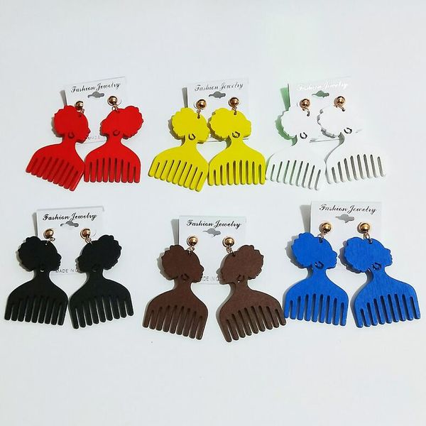exaggerated african pattern geometric comb wooden earrings fashion wood earrings earrings ear jewelry bohemian 6 colors, Silver
exaggerated african pattern geometric comb wooden earrings fashion wood earrings earrings ear jewelry bohemian 6 colors, Silver