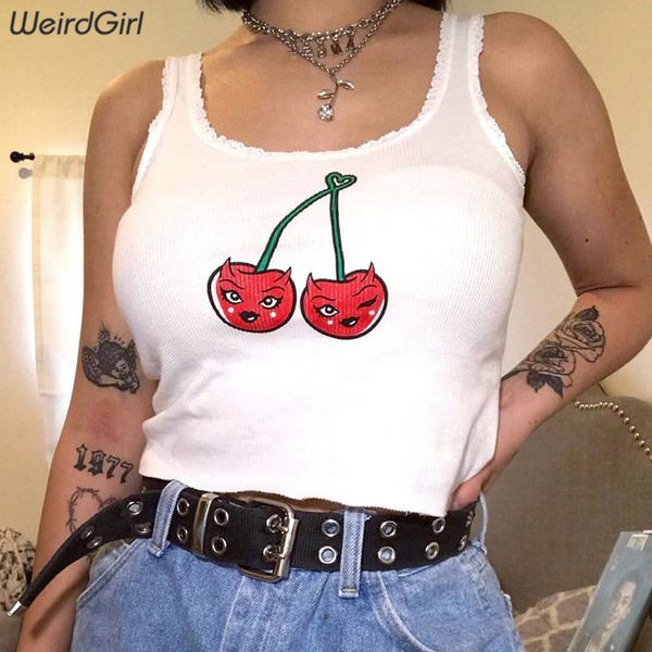 weirdgirl женщины майки мода вишни принт тонкий жилет femme тонкий урожай топы эластичный стрейч уличная одежда повседневная лето новый, White
weirdgirl женщины майки мода вишни принт тонкий жилет femme тонкий урожай топы эластичный стрейч уличная одежда повседневная лето новый, White
