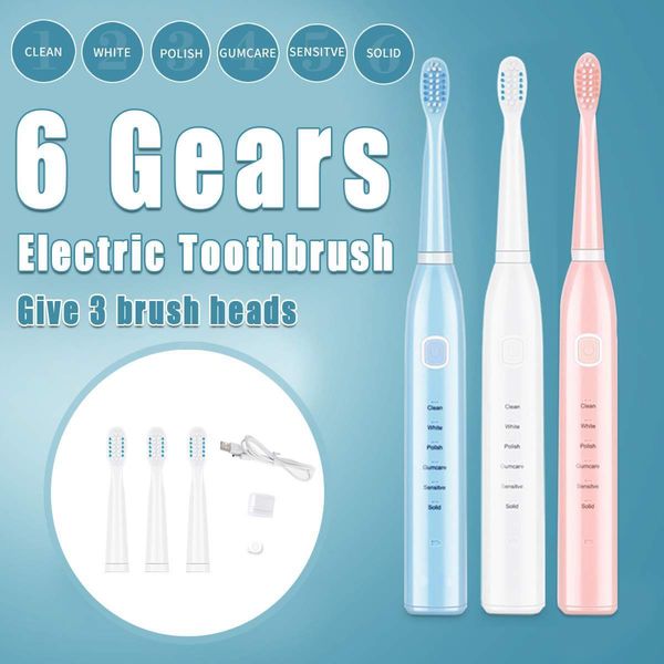 5/6 gears powerful electric toothbrush rechargeable ultrasonic washable electronic whitening waterproof teeth brush usb charge
5/6 gears powerful electric toothbrush rechargeable ultrasonic washable electronic whitening waterproof teeth brush usb charge