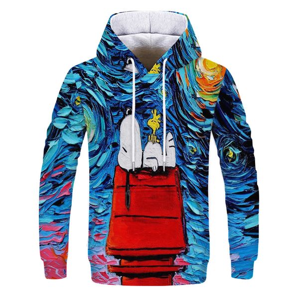 mens designer white dog 3d digital printing sweater, Black
mens designer white dog 3d digital printing sweater, Black