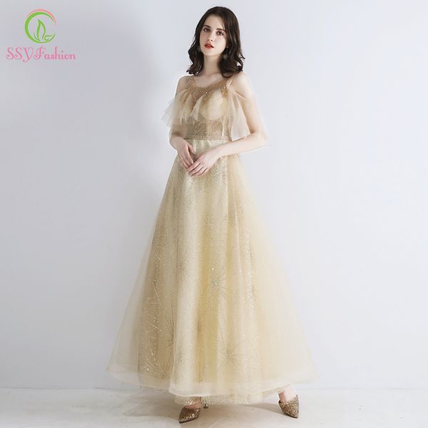 ssyfashion 2019 new evening gown women champagne crystal with sequins beading floor-length formal dresses vestido de noche, White;black
ssyfashion 2019 new evening gown women champagne crystal with sequins beading floor-length formal dresses vestido de noche, White;black