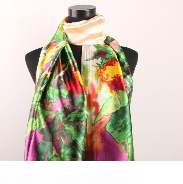 1pcs peach color red gold flowers green purple leaves women's fashion satin oil painting long wrap shawl beach silk scarf 160x50cm, Blue;gray
1pcs peach color red gold flowers green purple leaves women's fashion satin oil painting long wrap shawl beach silk scarf 160x50cm, Blue;gray