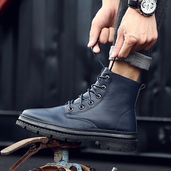 leather autumn men boots winter waterproof ankle boots outdoor working men shoes trend wild warm, Black
leather autumn men boots winter waterproof ankle boots outdoor working men shoes trend wild warm, Black