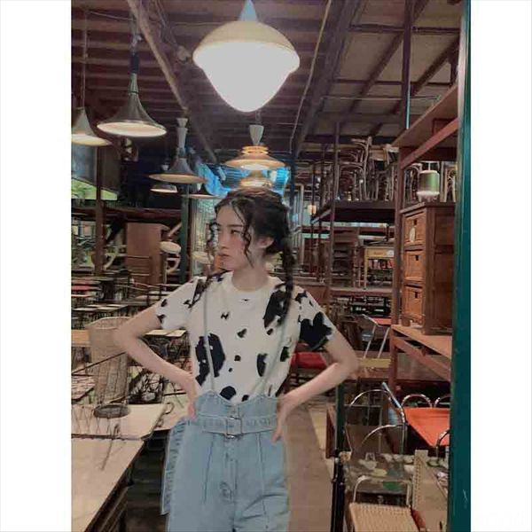 milk to be oaked in cantonee -90 cow t-shirt american printed short-sleeved clothes women's summer 2020 clothes, White
milk to be oaked in cantonee -90 cow t-shirt american printed short-sleeved clothes women's summer 2020 clothes, White