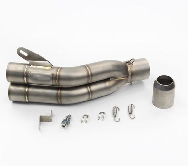 51mm motorcycle dual port titanium exhaust pipe for z800 z350 mt07 r26 cbf600 r6 modified accessories