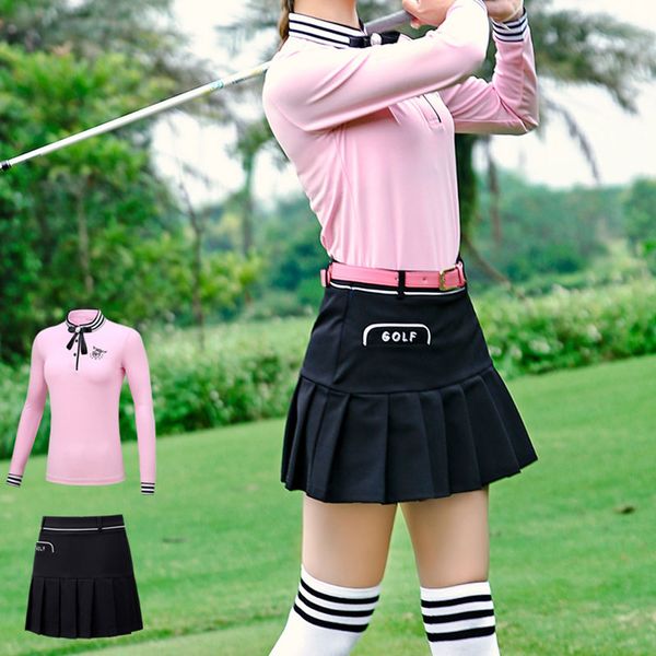 2019 pgm golf clothing sets female spring soft slim sportswear long-sleeved training shirts short pleated skirt sets d0494, Black;blue
2019 pgm golf clothing sets female spring soft slim sportswear long-sleeved training shirts short pleated skirt sets d0494, Black;blue
