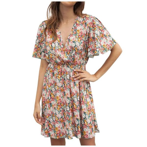 jaycosin women vintage short sleeve print dress v neck short sleeve boho floral mini dresses female summer holiday sundress, White;black
jaycosin women vintage short sleeve print dress v neck short sleeve boho floral mini dresses female summer holiday sundress, White;black