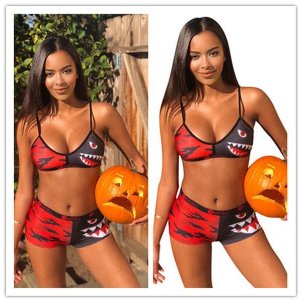women swimwear tie up bra + shorts pants swimming suit trunks 2 piece tracksuit patchwork shark camouflage swimsuits trendy bikini a22601, Blue
women swimwear tie up bra + shorts pants swimming suit trunks 2 piece tracksuit patchwork shark camouflage swimsuits trendy bikini a22601, Blue