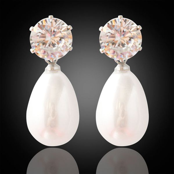 fashion silver-color simulated pearl pendant cubic zirconia earrings bridal wedding pearl jewelry stud earrings, Golden;silver
fashion silver-color simulated pearl pendant cubic zirconia earrings bridal wedding pearl jewelry stud earrings, Golden;silver