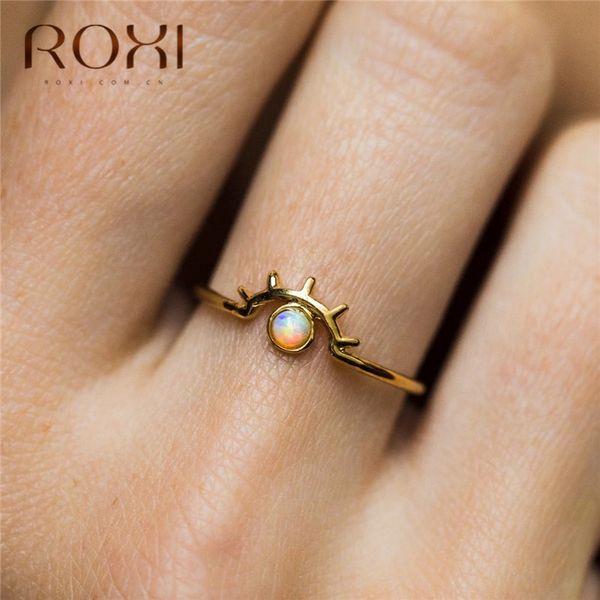 roxi delicate thin design round opal rings for women golden eye shaped stackable rings dainty wedding band engagement gift, Golden;silver 
roxi delicate thin design round opal rings for women golden eye shaped stackable rings dainty wedding band engagement gift, Golden;silver