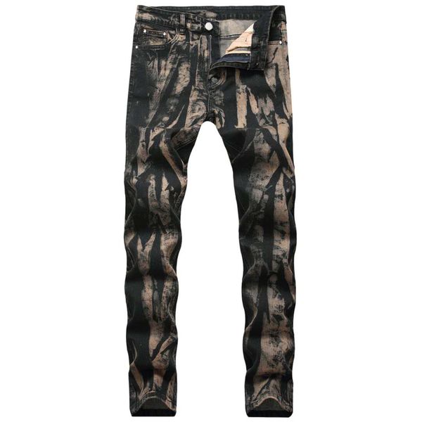 new fashion printed pleated motorcycle pants, small straight slim stretch men's pants high street personality zipper designer jeans, Blue
new fashion printed pleated motorcycle pants, small straight slim stretch men's pants high street personality zipper designer jeans, Blue