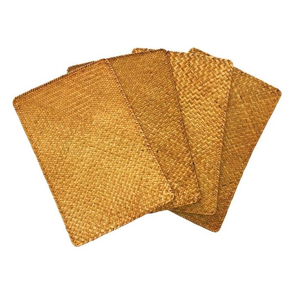 pack of 4, natural seagrass place mathand-woven rectangular rattan placemats straw cup mat potholder
pack of 4, natural seagrass place mathand-woven rectangular rattan placemats straw cup mat potholder