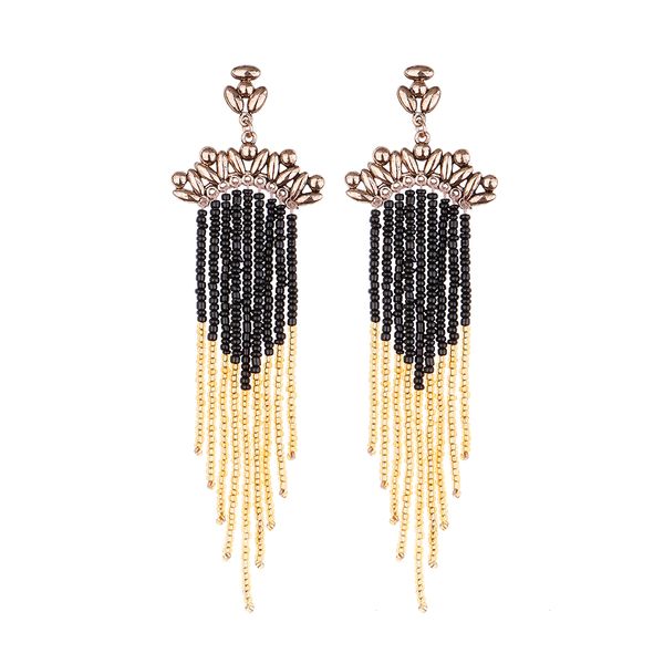 new statement original beaded tassel earring handmade national style fashion women jewelry gift color protection three years with box, Silver
new statement original beaded tassel earring handmade national style fashion women jewelry gift color protection three years with box, Silver