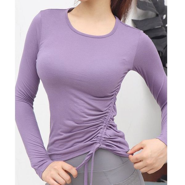new sport women fitness jersey gym long sleeve breathable yoga female side drawstring running workout t-shirt, White;red
new sport women fitness jersey gym long sleeve breathable yoga female side drawstring running workout t-shirt, White;red