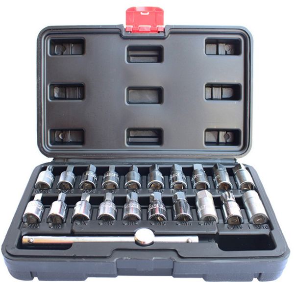 18 pcs put oil combination tools 21pcs four corners hexagon car repair tools oil pan screw sockets
18 pcs put oil combination tools 21pcs four corners hexagon car repair tools oil pan screw sockets