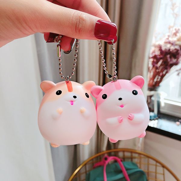 bb called creative cartoon cute hamster keychain new fist car key chain bag pendant accessories, Silver
bb called creative cartoon cute hamster keychain new fist car key chain bag pendant accessories, Silver