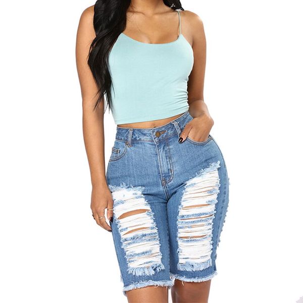 litthing 2019 high waist summer womens elastic hole denim jeans short pants ripped short ripped jean trousers drop shipping, White;black
litthing 2019 high waist summer womens elastic hole denim jeans short pants ripped short ripped jean trousers drop shipping, White;black