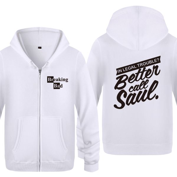 better call saul breaking bad hoodies men 2018 men's fleece zipper cardigans hooded sweatshirts, Black
better call saul breaking bad hoodies men 2018 men's fleece zipper cardigans hooded sweatshirts, Black