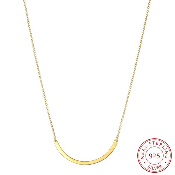 925 sterling sliver necklace charm jewelry classic arc shape pendant 2 colors fashion choker elegant gift for women (ne103226, Silver
925 sterling sliver necklace charm jewelry classic arc shape pendant 2 colors fashion choker elegant gift for women (ne103226, Silver
