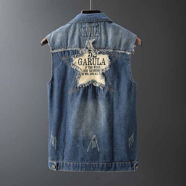 men's star embroidery black fringe denim vest trendy patches patchwork letters slim waistcoat tank chubby man waistcoat, Black;white
men's star embroidery black fringe denim vest trendy patches patchwork letters slim waistcoat tank chubby man waistcoat, Black;white
