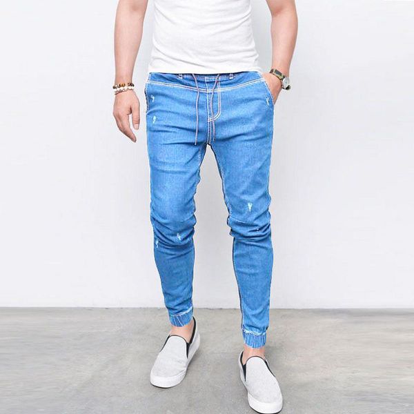 2019 new jeans men classical jean straight leg male casual pants plus size cotton denim trousers, Blue
2019 new jeans men classical jean straight leg male casual pants plus size cotton denim trousers, Blue
