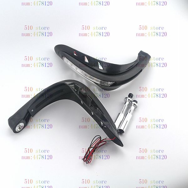 black color universal motorcycle handguards motocross hand guards one set combination handlebar protector with led turn signal
black color universal motorcycle handguards motocross hand guards one set combination handlebar protector with led turn signal