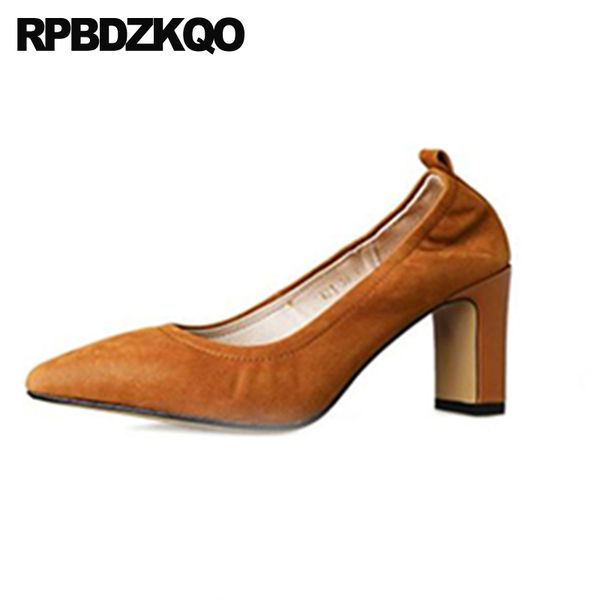 shoes size 4 34 3 inch slip on block pointed toe genuine leather 2019 women pumps brown high heels black chunky thick
shoes size 4 34 3 inch slip on block pointed toe genuine leather 2019 women pumps brown high heels black chunky thick