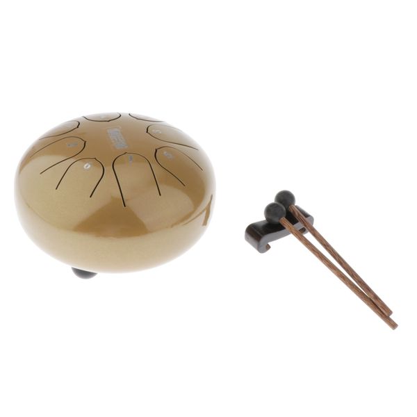 6 inch mini 8-tone steel tongue drum f key percussion instrument hand pan drum with 2pcs drum mallets
6 inch mini 8-tone steel tongue drum f key percussion instrument hand pan drum with 2pcs drum mallets