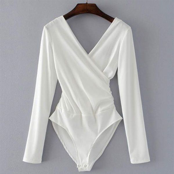 long sleeve bodysuit women backless jumpsuits black white body femme monos cortos de mujer 2019
long sleeve bodysuit women backless jumpsuits black white body femme monos cortos de mujer 2019