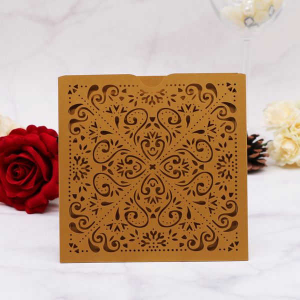 20pcs exquisite pearl paper hollow laser cut lace patterns square wedding invitation card for formal bussiness dinner supplies, Black
20pcs exquisite pearl paper hollow laser cut lace patterns square wedding invitation card for formal bussiness dinner supplies, Black