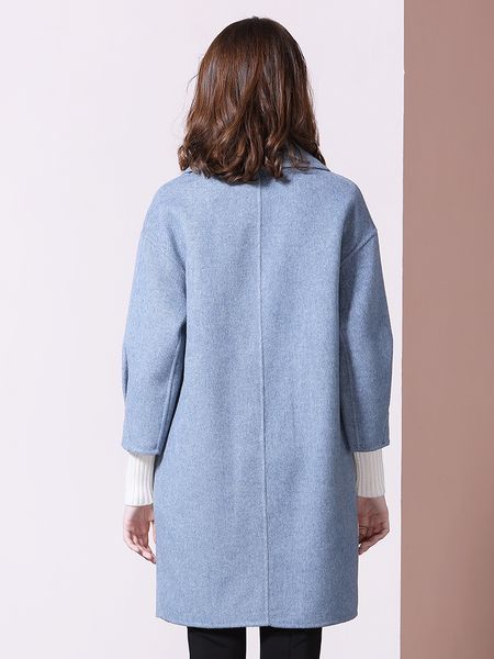 2019 new double faced woolen coat women's temperament simple and versatile loose thin medium long woolen coat, Black
2019 new double faced woolen coat women's temperament simple and versatile loose thin medium long woolen coat, Black