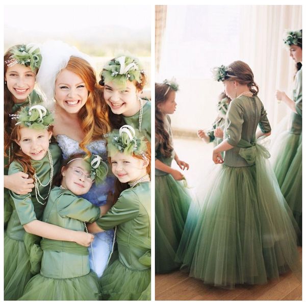 half sleeves jewel long kids flower girls dresses floor length tulle birthday party gowns 2019 slim simple kids formal party gowns, White;blue
half sleeves jewel long kids flower girls dresses floor length tulle birthday party gowns 2019 slim simple kids formal party gowns, White;blue