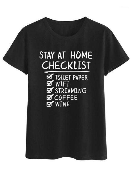 casual clothes letter print summer designer tshirt stay at home checklist mens womens short sleeve loose tees, White;black
casual clothes letter print summer designer tshirt stay at home checklist mens womens short sleeve loose tees, White;black