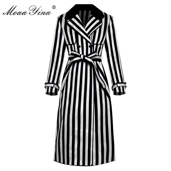 moaayina fashion designer windbreaker overcoat autumn winter women long sleeve turn-down collar double-breasted stripe overcoat, Tan;black
moaayina fashion designer windbreaker overcoat autumn winter women long sleeve turn-down collar double-breasted stripe overcoat, Tan;black