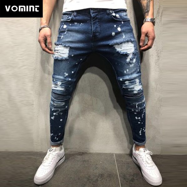 vomint men jeans splicing men fall ink paint point body repair high street trousers casual skinny sweatpants mens designer jeans, Blue
vomint men jeans splicing men fall ink paint point body repair high street trousers casual skinny sweatpants mens designer jeans, Blue