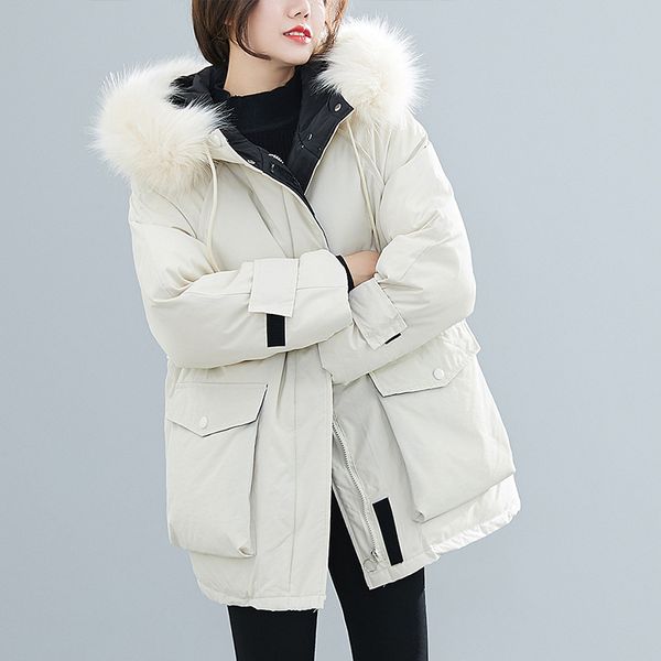 johnature autumn winter solid color all-match pockets zipper hooded cotton coat 2019 new leisure women wool collar windbreaker, Black
johnature autumn winter solid color all-match pockets zipper hooded cotton coat 2019 new leisure women wool collar windbreaker, Black