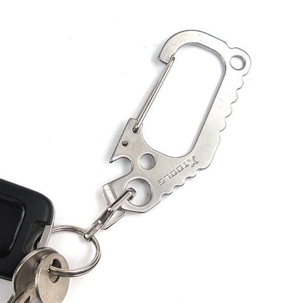 stainless steel multi-function carabiner clip keychain hanging hook buckle rock protection
stainless steel multi-function carabiner clip keychain hanging hook buckle rock protection