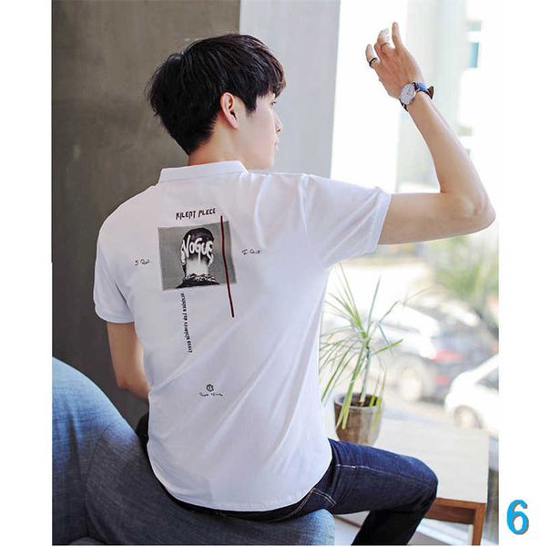 men fashion polo shirts 2019 summer new men's short-sleeved lapel t-shirt men's slim printed polo shirt men trend shirts plus size, White;black
men fashion polo shirts 2019 summer new men's short-sleeved lapel t-shirt men's slim printed polo shirt men trend shirts plus size, White;black