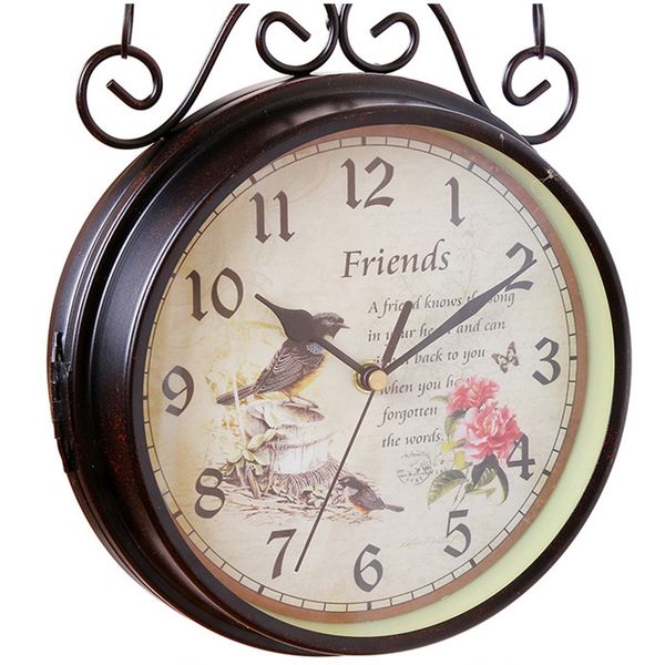 european-style double sided wall clock creative classic clock monochrome home decoration two side bird iron quartz antique style
european-style double sided wall clock creative classic clock monochrome home decoration two side bird iron quartz antique style