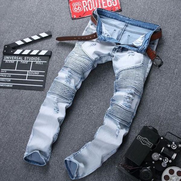 fashion skinny men jean slim elastic jean homme washed ripped mens hip hop pants jeans blue black men's denim biker jeans
fashion skinny men jean slim elastic jean homme washed ripped mens hip hop pants jeans blue black men's denim biker jeans