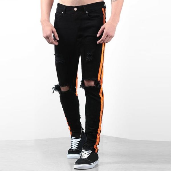 2019 male trousers men's fashion denim cotton jeans straight hole trouser distressed jeans long pant pantalones hombre #50, Blue
2019 male trousers men's fashion denim cotton jeans straight hole trouser distressed jeans long pant pantalones hombre #50, Blue