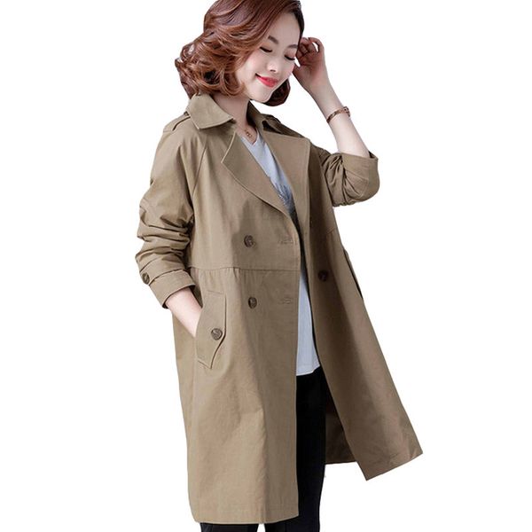 2020 spring autumn women fashion trench coat loose khaki double breasted windbreaker female casual elegant long outerwear p596, Tan;black
2020 spring autumn women fashion trench coat loose khaki double breasted windbreaker female casual elegant long outerwear p596, Tan;black