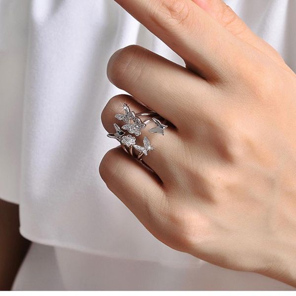 qmhje adjustable size silver women ring cubic zircon rose gold butterfly engagement wedding band female jewelry crystal 222, Golden;silver
qmhje adjustable size silver women ring cubic zircon rose gold butterfly engagement wedding band female jewelry crystal 222, Golden;silver