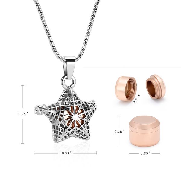 ijd20005 ijd20005 stainless steel star memorial jewelry for ashes engravable cremation urn pendant necklace for women men keepsake jewel, Silver
ijd20005 ijd20005 stainless steel star memorial jewelry for ashes engravable cremation urn pendant necklace for women men keepsake jewel, Silver
