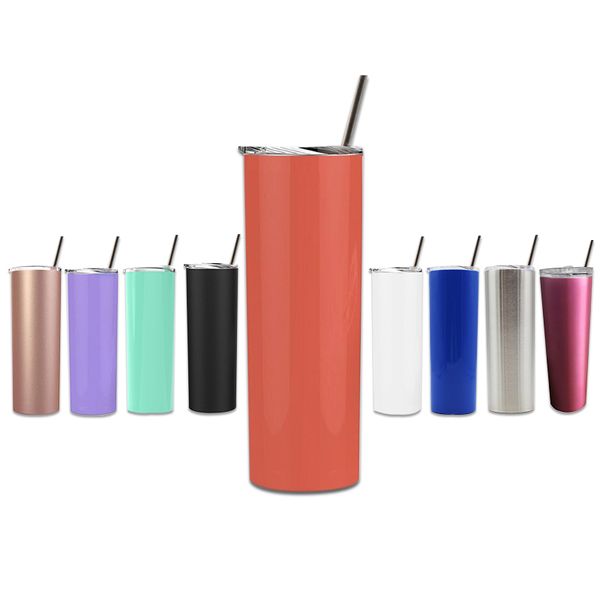 20oz skinny tumbler with stainless steel straw multi-color vacuum coffee mug insulated wine tumbler beer mug
20oz skinny tumbler with stainless steel straw multi-color vacuum coffee mug insulated wine tumbler beer mug